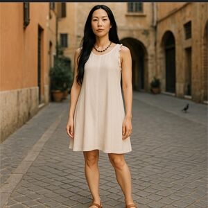 Thread & Supply Anthropologie NWT White Slight Distressed Dress